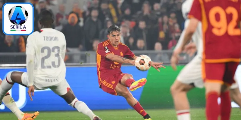 Paulo Dybala ghi bàn volley đẹp mắt cứu AS Roma trước Milan